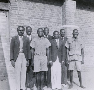Group of evangelists : Nue Inambao, Munyinda, Elikando, P. Sibilo, Musialela, Mwananyombe, S. Likando