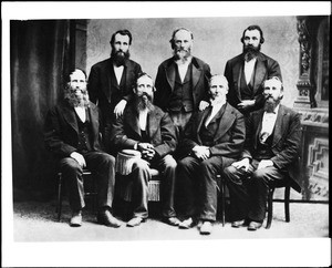 Portrait of the seven Briggs brothers, sons of Thomas Briggs of Bristol, New York