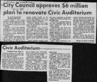 City Council approves $6 million plan to renovate Civic Auditorium