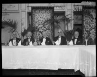 Notable guests at the annual Chamber of Commerce banquet at the Ambassador Hotel, Los Angeles, 1926