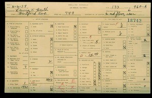 WPA household census for 749 HARTFORD AVENUE, Los Angeles