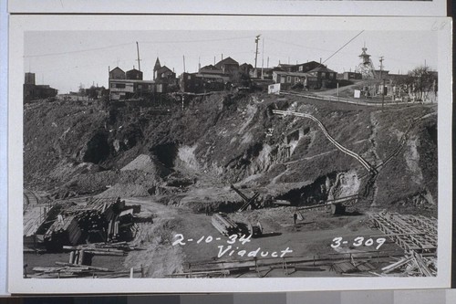 Excavation, Rincon Anchorage, San Francisco; Pier 1, San Francisco Viaduct, Pier #B, 1933-34--No. 1-129