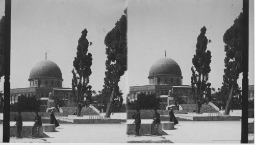 The Dome of the Rock, Site of Solomon’s Temple. Jerusalem. Also called Mosque of Omar, Palestine