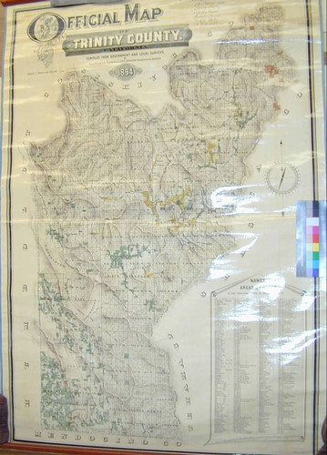 Official Map of Trinity County California : Compiled from government and local surveys / By H.L. Lowden, Civil Engineer and Jno. F. Johnson, Topographical Engineer