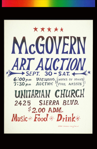 McGovern Art Auction, Announcement Poster for
