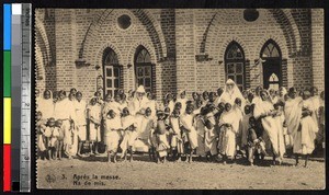 Worshipers after Mass, India, ca.1920-1940