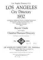 Los Angeles City Directory, 1932