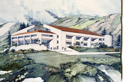 Sketch of a building for the Drescher Graduate Campus