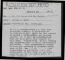 Memo from Marlin T. Kurtz to Mr. Ted Chiba and Mr. Shoji Nagumo, January 28, 1943