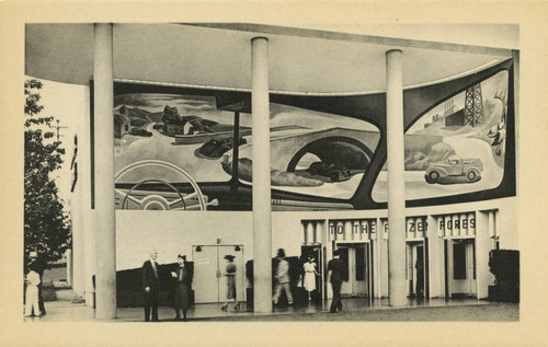 Murals at the World's Fair of 1940, New York - "Automobile," by Henry Billings, Chrysler Building
