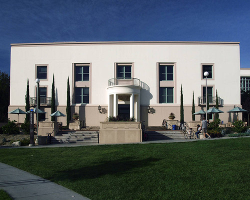 South entrance of the Honnold Mudd Library, Claremont University Consortium