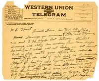 Telegram from Julia Morgan to William Randolph Hearst, 1919