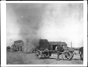 Imperial County whirlwind on desert, ca.1910