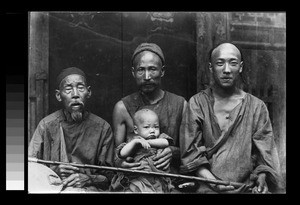 Four generations of men, Sichuan, China, ca.1900-1910