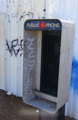 Public telephone booth, Main Street