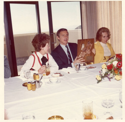 Mrs. Nancy Reagan, President Banowsky, Mrs. Margaret Brock
