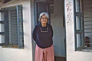 Missionary, dr. Lis Madsen at her house