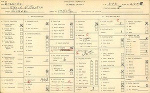 WPA household census for 1751 1/2 SICHEL, Los Angeles
