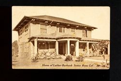 Postcard of Luther Burbank's Tupper Street house, Santa Rosa, California