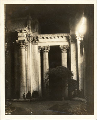 [Illumination of Colonnades of Palace of Fine Arts]