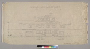 South elevation, residence for D. B. Gamble