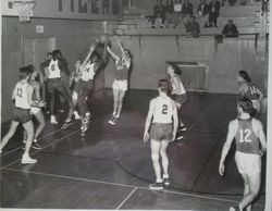 Analy High School Tigers basketball 1952--home game at Analy with Tamalpais on Friday, January 11, 1952