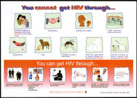 You cannot get HIV through... You can get HIV through...[inscribed]
