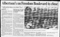 Albertson's on Freedom Boulevard to close