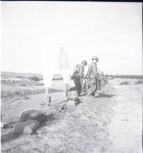 Trainees during a field exercise at Fort Ord