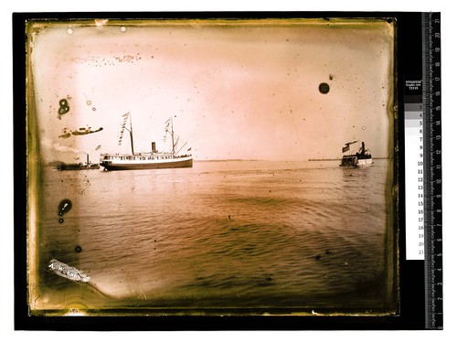 Scene on the Bay, nearEureka [The steamer Pomona of the Pacific Steamship Co. - a coastwise passenger and freight line]