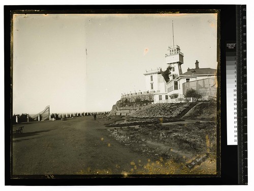 [Lookout tower and building overlooking the ocean]