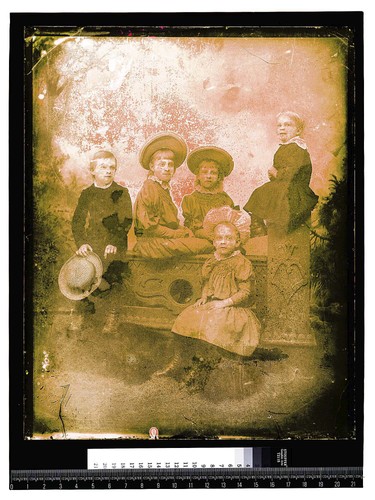 [Studio portrait of five young children]