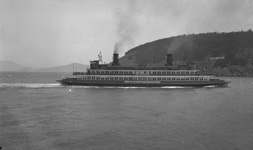 [Key System Ferry passing by Yerba Buena Island, San Francisco Bay]