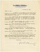 Letter from William Randolph Hearst to Nigel Keep, February 26, 1927