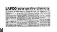 LAFCO acts on fire districts