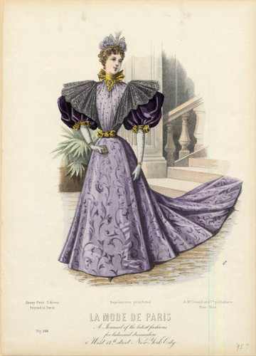 American evening gown, 1895