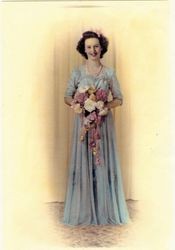 Mary Evelyn Cruse, niece of Hubert B. Scudder, in a Rainbow Girls photo 1945