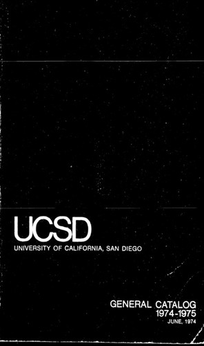 UC San Diego General Catalog, 1974-1975
