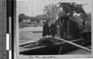 Maryknoll Sisters travel by sampan, Yeung Kong, China, ca. 1920