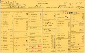 WPA household census for 519 W TEMPLE ST, Los Angeles