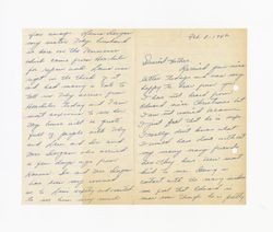 Letter from Jeanne Dockweiler to Isidore B. Dockweiler, February 2, 1942