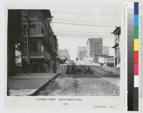 California Street, west of Grant Ave., 1907