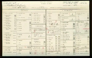 WPA household census for 141 W 102ND STREET, Los Angeles