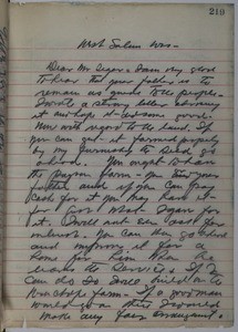 Hamlin Garland, letter, 1905-07-11, to Jessa M. Seger