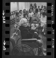 Patients attending a Catholic mass at Pacific State Hospital, Pomona, 1974