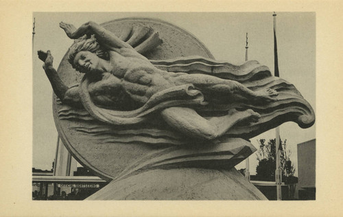Sculpture at the World's Fair of 1940, New York - "Spirit of the Wheel," by Rene P. Chambellan, Corona Gate North