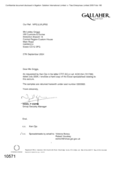 [Letter from Nigel P Epsin to Lesley Griggs regarding enclosure of a hard copy excel spreadsheet as requested]