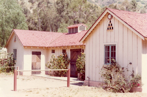 Tack room facilities at Laudamus Farm, 1974