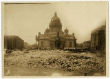 Rubble in front of St. Isaac's Cathedral