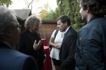 Jerry Harrison talking to director David O. Russell, 2012